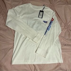 NWT Vineyard Vines Long Sleeve T Shirt Red White and Blue